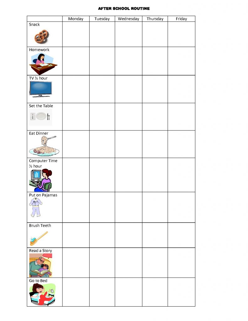 Adhd Behavior Charts For Home